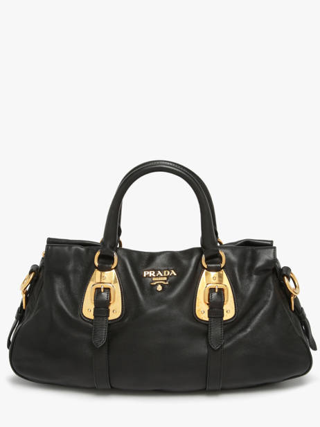 Sac à Main D'occasion Prada Tessuto Cuir Prada Noir second life 1303381