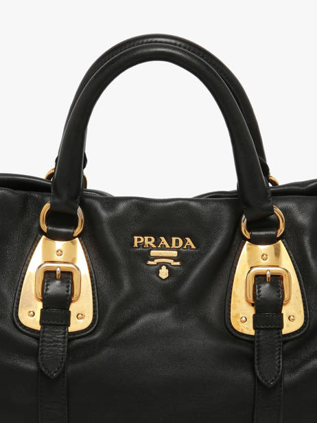 Sac à Main D'occasion Prada Tessuto Cuir Prada Noir second life 1303381 vue secondaire 2
