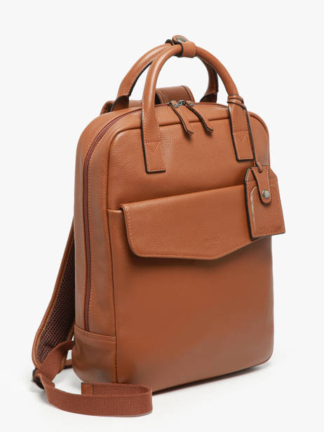 Sac à Dos Business Flandres 1 Compartiment Cuir Etrier Marron flandres EFLA8271 vue secondaire 2