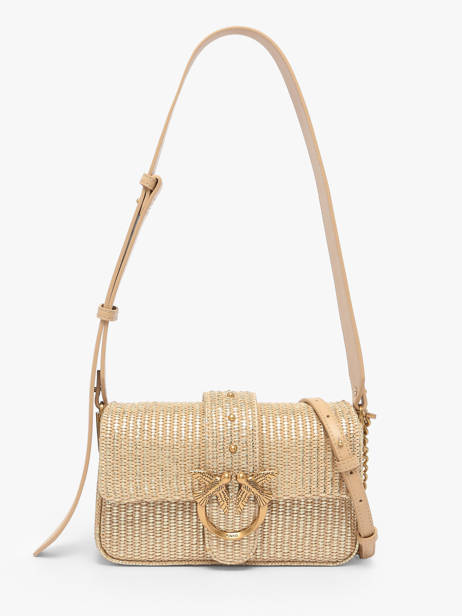 Cross Body Tas Love Bag Icon Raphia Pinko Goud love bag icon 4340A2CE