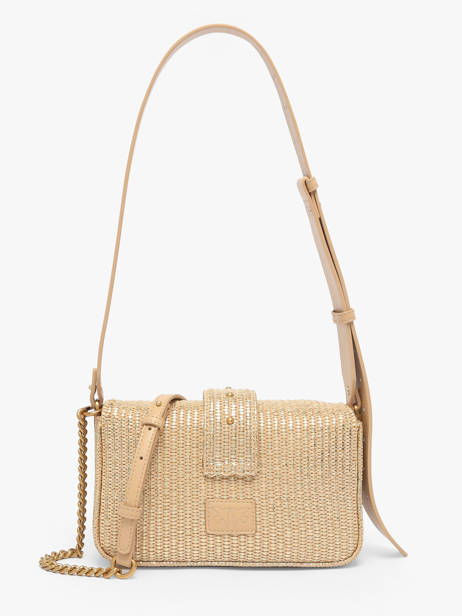Cross Body Tas Love Bag Icon Raphia Pinko Goud love bag icon 4340A2CE ander zicht 3