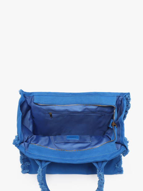 Schoudertas Logo Shopper Katoen Pinko Blauw logo shopper A1WQ ander zicht 2