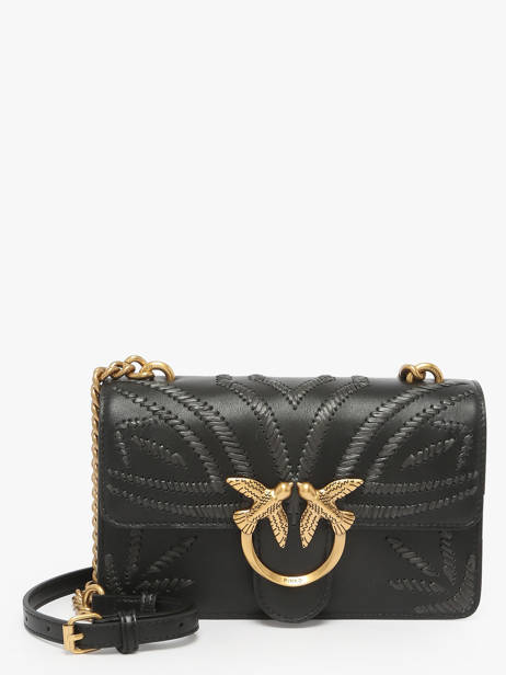 Cross Body Tas Love Bag Icon Leder Pinko Zwart love bag icon A2C3
