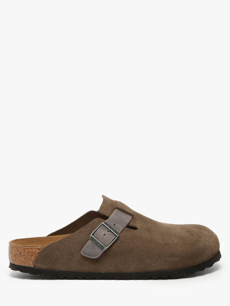 Mules Boston Concrete Gray En Cuir Birkenstock Gris men 1029210