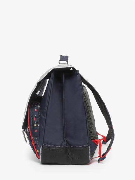 Boekentas 2 Compartimenten Tann's Blauw les fantaisies f 41321 ander zicht 2