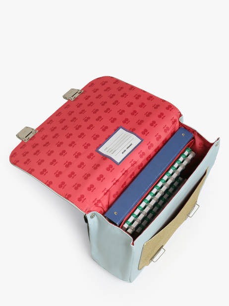 Boekentas 2 Compartimenten Jeune premier Blauw classics C ander zicht 3