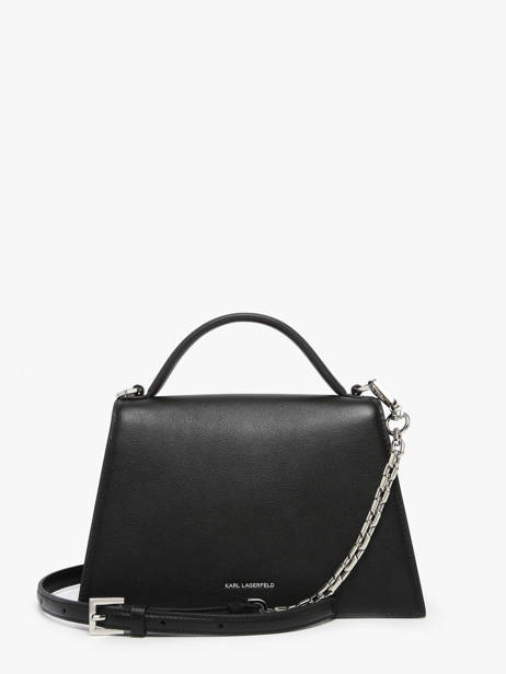 Cross Body Tas K Signature Leder Karl lagerfeld Zwart k signature A1W30036 ander zicht 5