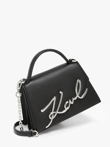 Cross Body Tas K Signature Leder Karl lagerfeld Zwart k signature A1W30036 ander zicht 2