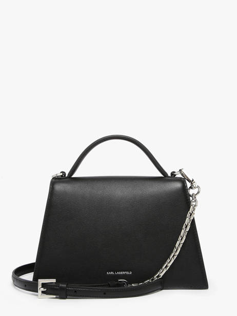 Cross Body Tas K Signature Leder Karl lagerfeld Zwart k signature A1W30036 ander zicht 4