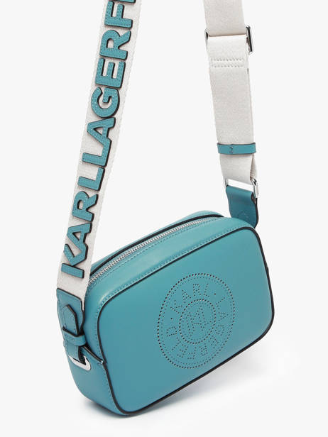 Cross Body Tas K Circle Leder Karl lagerfeld Blauw k circle A3W30310 ander zicht 1
