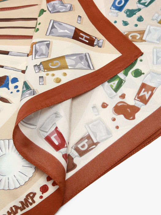 Longchamp Soie gots Foulard Bruin