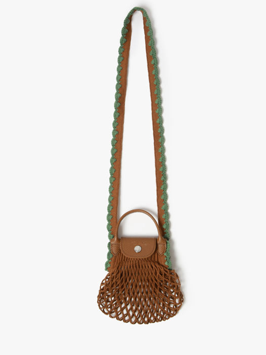 Longchamp Le pliage filet crochet Cross body tas Bruin
