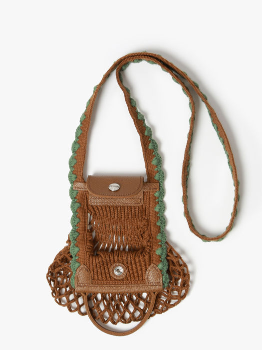 Longchamp Le pliage filet crochet Cross body tas Bruin