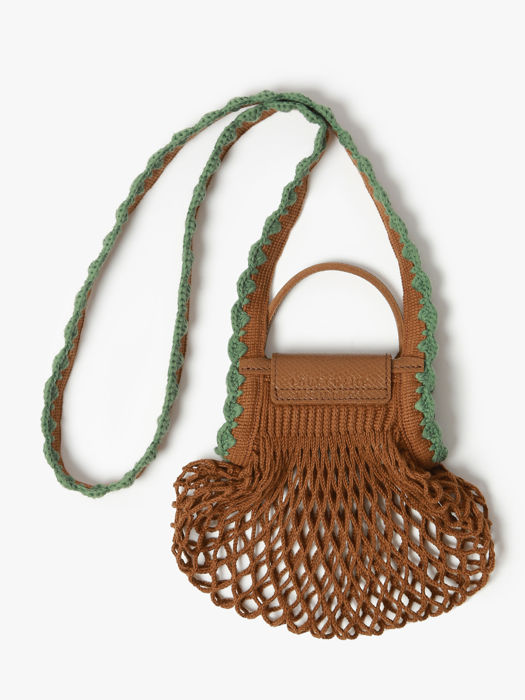 Longchamp Le pliage filet crochet Cross body tas Bruin