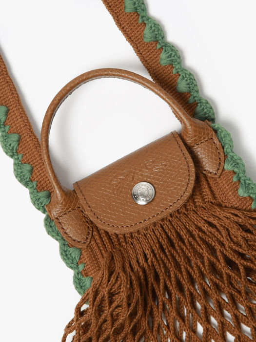 Longchamp Le pliage filet crochet Cross body tas Bruin