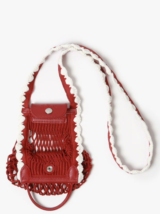 Longchamp Le pliage filet crochet Cross body tas Rood