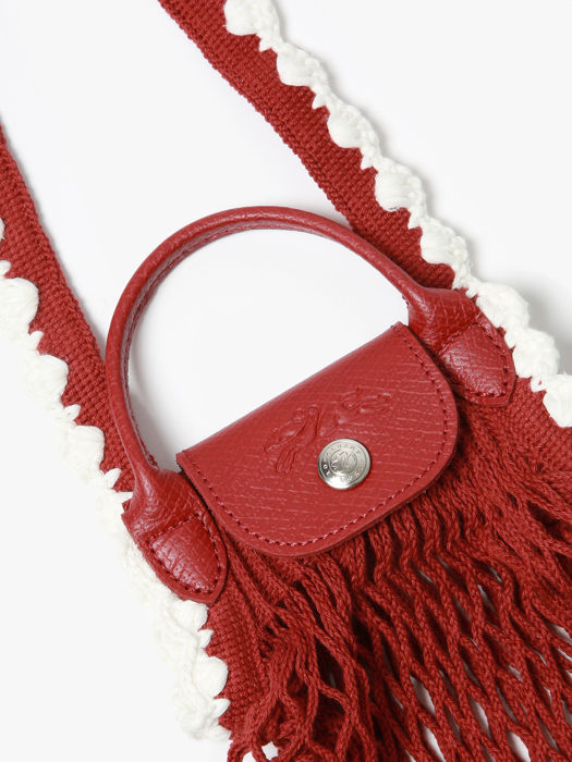 Longchamp Le pliage filet crochet Cross body tas Rood