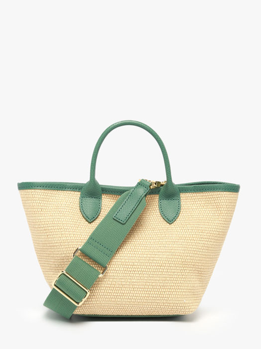 Longchamp Le panier pliage perles Sac porté travers Vert