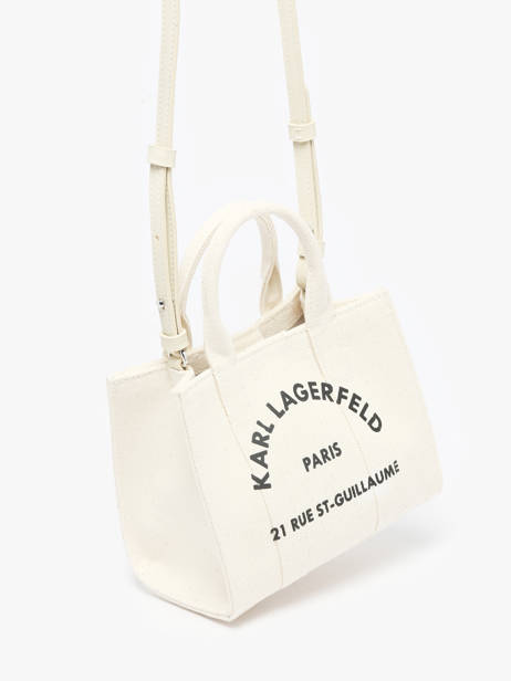 Cross Body Tas Rsg Katoen Karl lagerfeld Beige rsg A1W50118 ander zicht 2