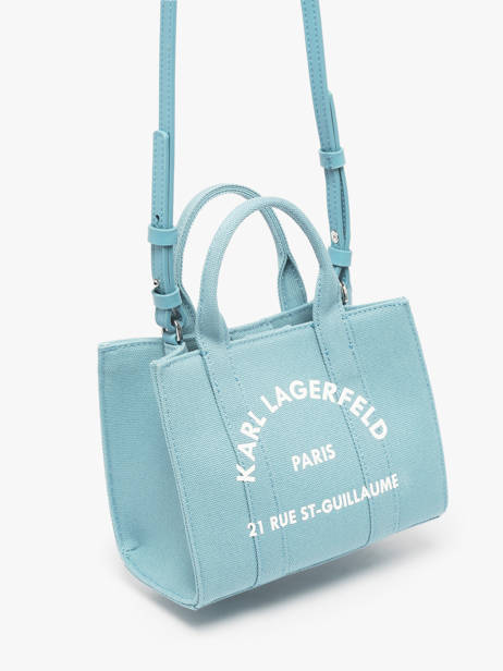 Cross Body Tas Rsg Katoen Karl lagerfeld Blauw rsg A1W50118 ander zicht 2