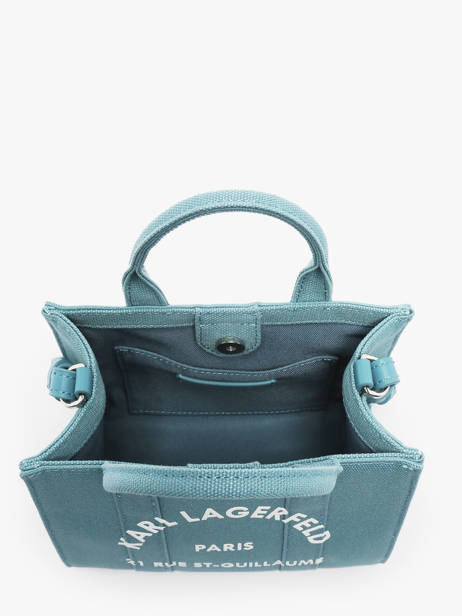 Cross Body Tas Rsg Katoen Karl lagerfeld Blauw rsg A1W50118 ander zicht 3