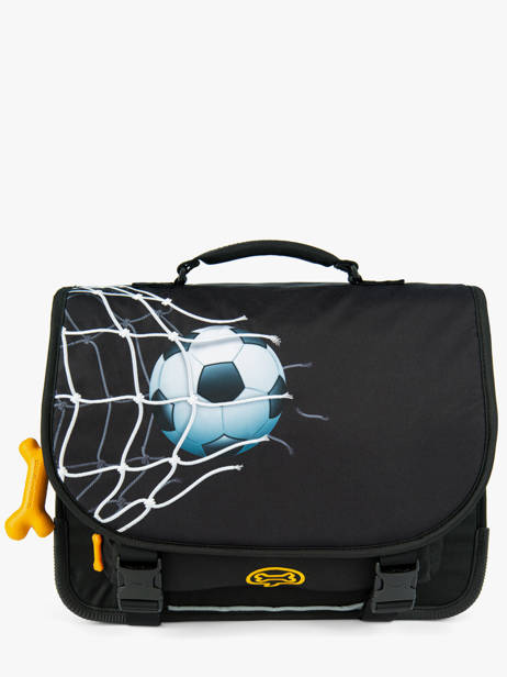 Boekentas 2 Compartimenten Lily Boys Stones and bones Zwart boys B