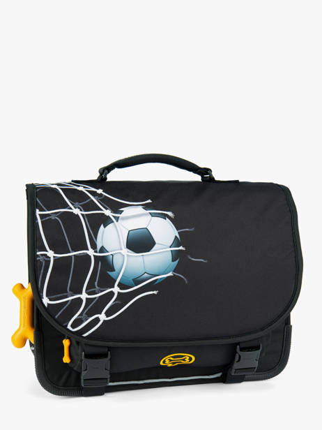 Boekentas 2 Compartimenten Lily Boys Stones and bones Zwart boys B ander zicht 2