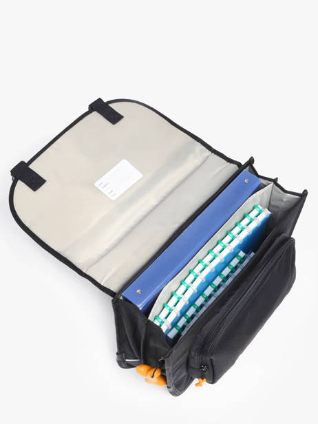 Boekentas 2 Compartimenten Lily Boys Stones and bones Zwart boys B ander zicht 3