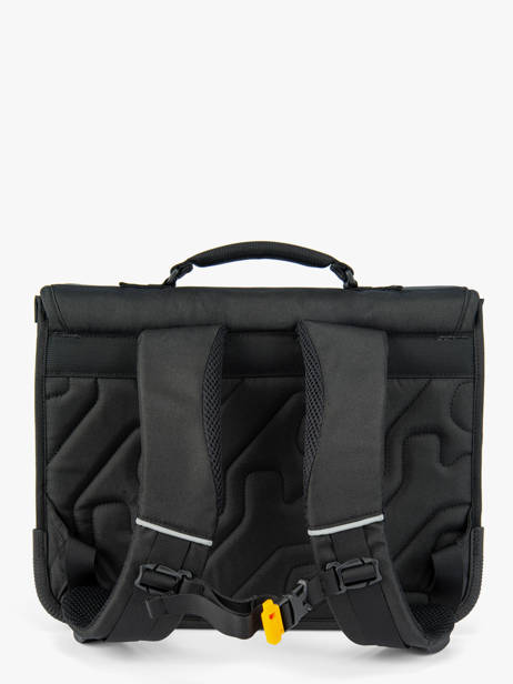 Boekentas 2 Compartimenten Lily Boys Stones and bones Zwart boys B ander zicht 4