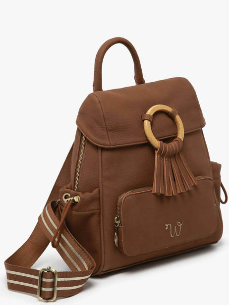 Rugzak Camomille Woomen Bruin camomille WCAO02 ander zicht 2