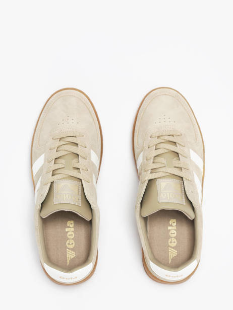Sneakers Uit Leder Gola Beige women CLA589 ander zicht 3