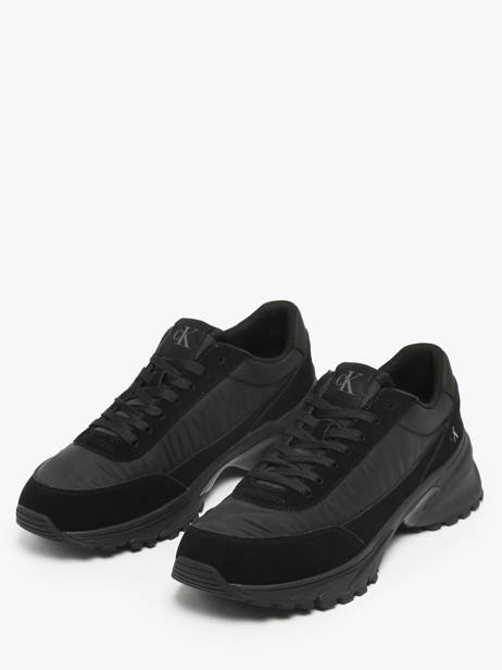 Sneakers Uit Leder Calvin klein jeans Zwart men YM01292 ander zicht 1