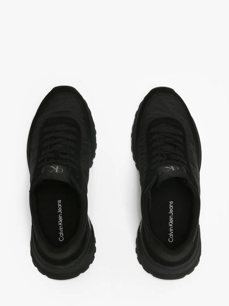 Sneakers Uit Leder Calvin klein jeans Zwart men YM01292 ander zicht 3