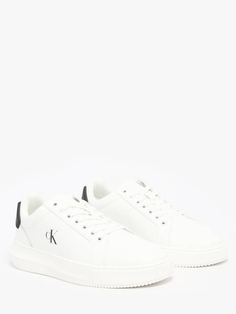 Sneakers Uit Leder Calvin klein jeans Wit men YM01296 ander zicht 1