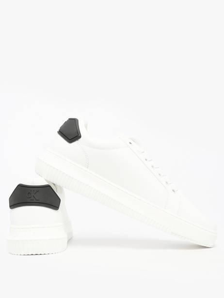 Sneakers Uit Leder Calvin klein jeans Wit men YM01296 ander zicht 2