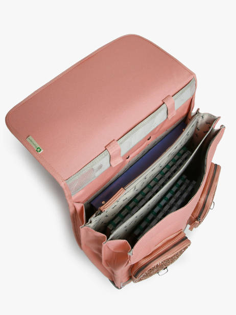 Boekentas Op Wieltjes 3 Compartimenten Cameleon Roze vintage fantasy CR41 ander zicht 3