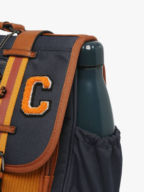 Boekentas Kinderen 3 Compartimenten Cameleon Blauw vintage urban CA41 ander zicht 5