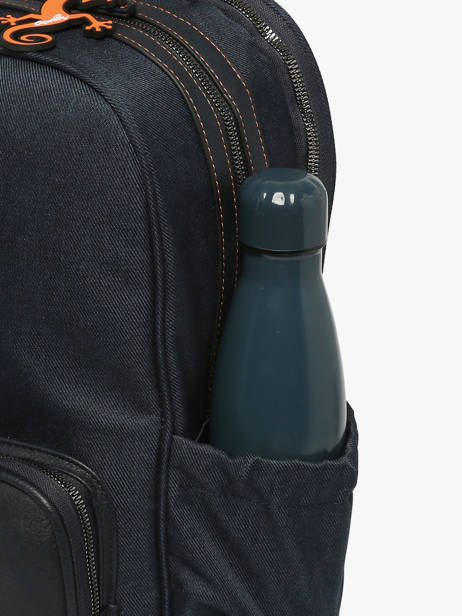 Rugzak 2 Compartimenten Cameleon Blauw vintage urban SO40 ander zicht 5