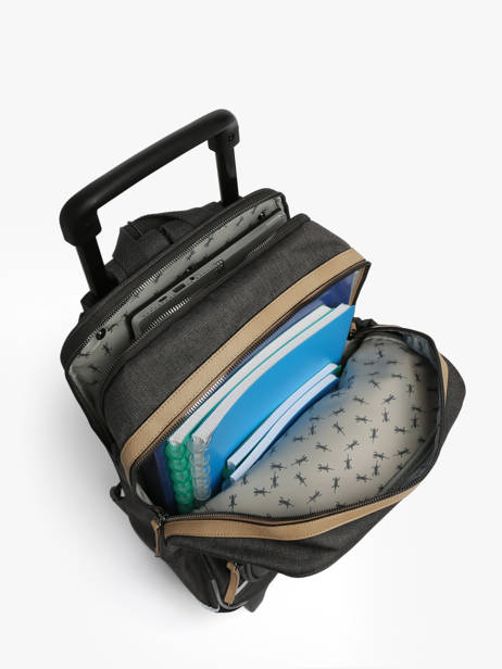 Rugzak Op Wieltjes 2 Compartimenten Cameleon Grijs vintage urban SR40 ander zicht 2