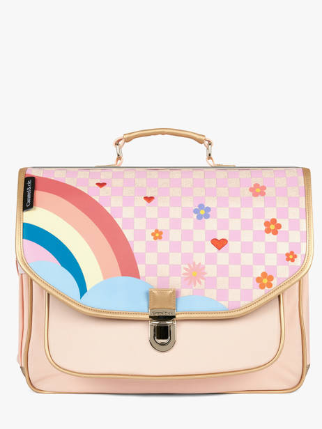 Cartable 2 Compartiments Caramel et cie Rose boheme FI