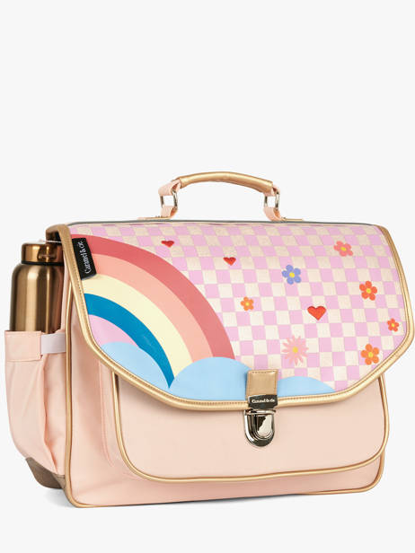 Cartable 2 Compartiments Caramel et cie Rose boheme FI vue secondaire 2