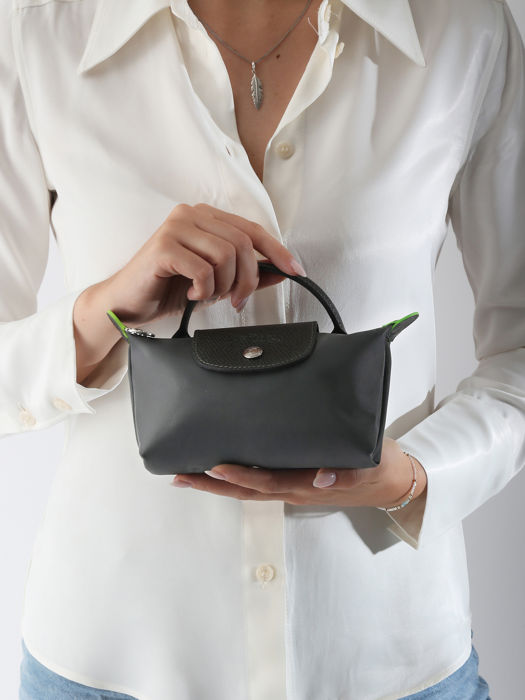 Longchamp Le pliage green Clutch Grijs