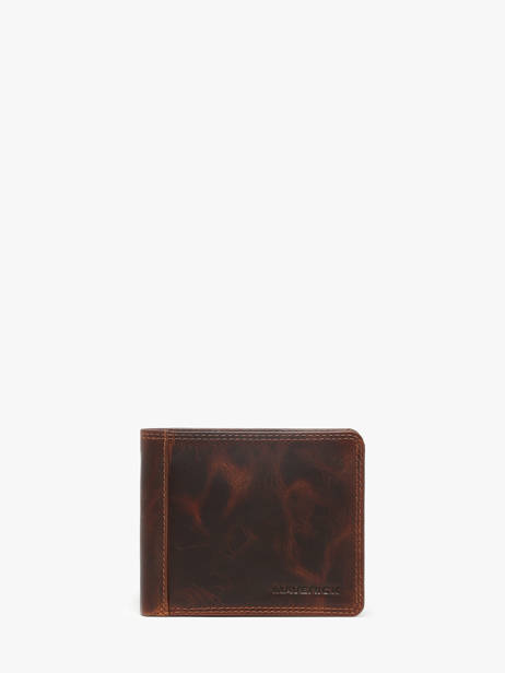 Chequehouder Met Portemonnee Leder Maverick Bruin the original MAVTO004