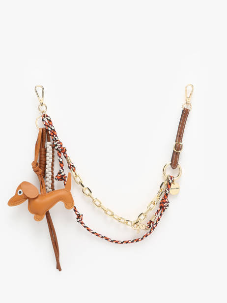 Double Bijou De Sac Teckel Viamailbag Marron long charm L