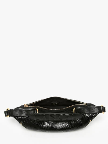 Cross Body Tas Origami Python Leder Lancel Zwart origami A13260 ander zicht 3