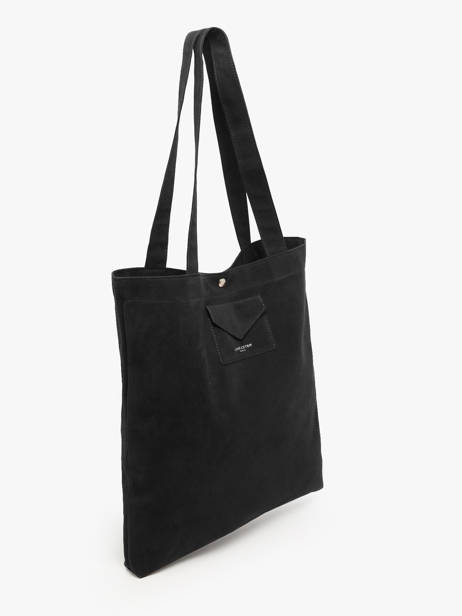 Schoudertas Suedine Kba Lancaster Zwart suedine kba 61 ander zicht 2