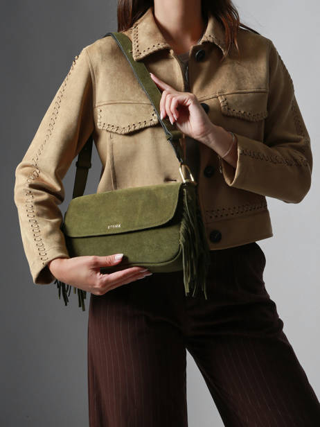 Sac Porté épaule Country Cuir Etrier Vert country ECOU145M vue secondaire 1