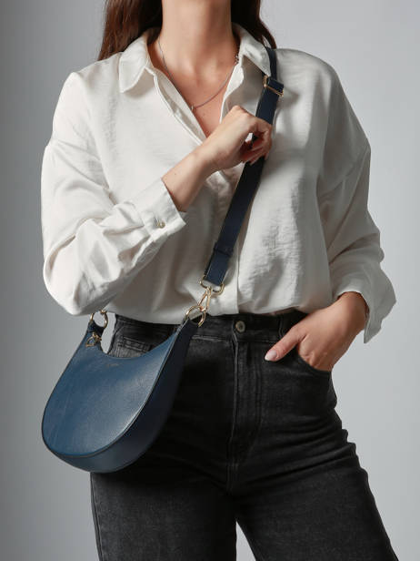 Cross Body Tas S Tradition Leder Etrier Blauw tradition ETRA102S ander zicht 1