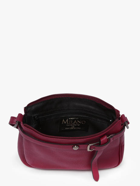Cross Body Tas Caviar Leder Milano Rood caviar G1421N ander zicht 2