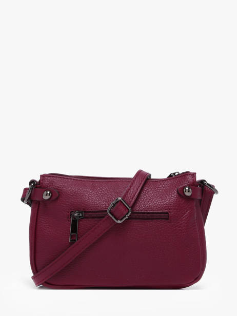 Cross Body Tas Caviar Leder Milano Rood caviar G1421N ander zicht 3